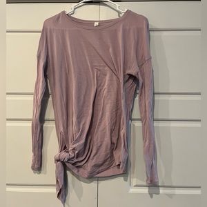 purple long sleeve lululemon tie shirt